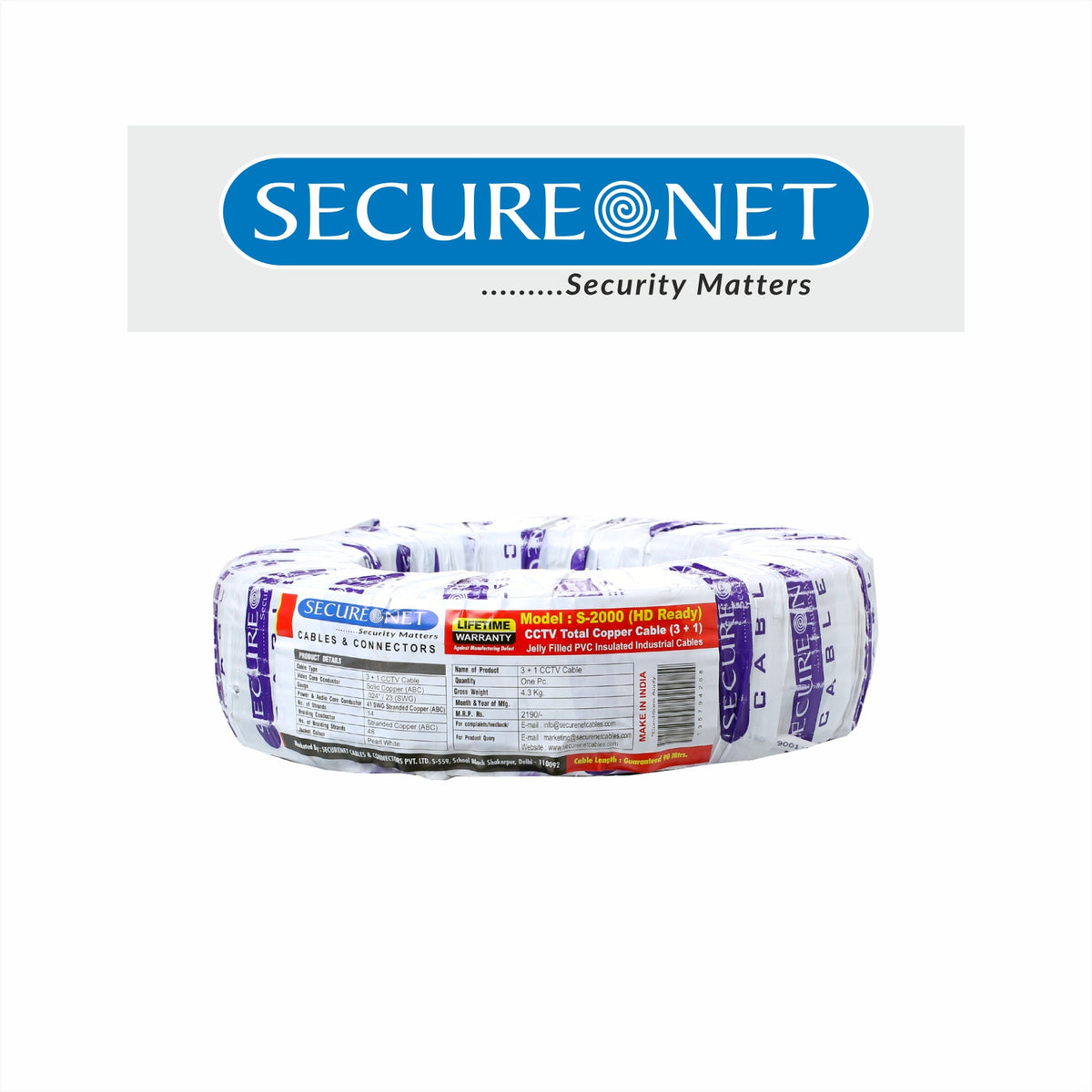 Securenet S-200 ECO CCTV Cable (3+1)